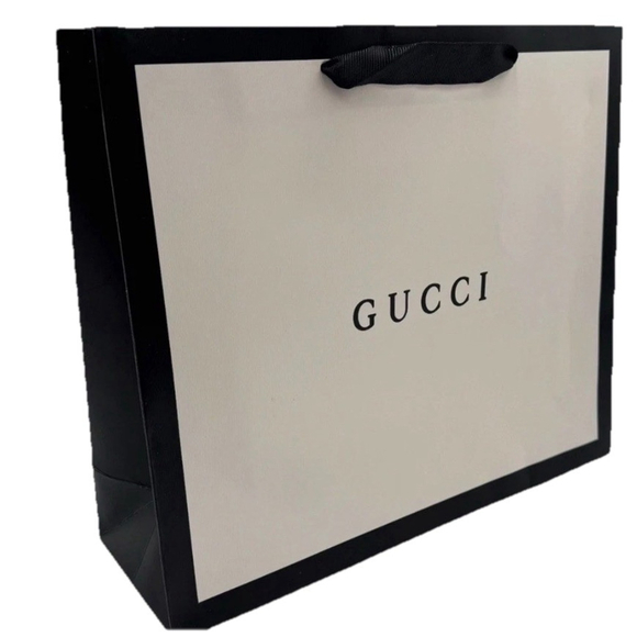 GUCCI Large Shopping Gift Bag Tote & Gucci Black Velvet Hanger 19x14x7 - Picture 7 of 7
